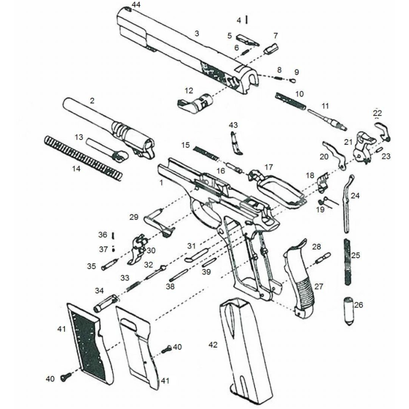 Mauser DA 90 Explosionszeichnung