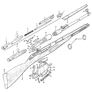 Mosin Nagant 91/30 Explosionszeichnung