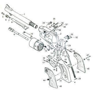Ruger Old Army Explosionszeichnung