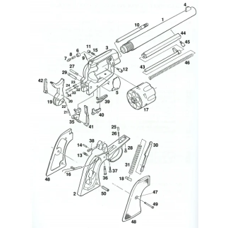 Ruger Vaquero Exploded View Drawing