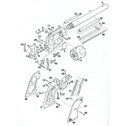Ruger Vaquero Exploded View Drawing